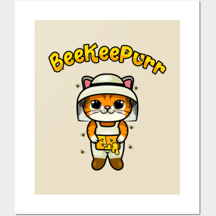 Beekeepurr - A puss in beekeeping suit Posters and Art